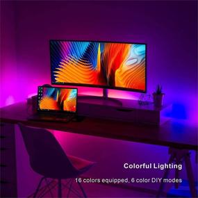 img 1 attached to 🎇 40FT RGB LED Strip Lights by MikeWin - Color Changing Lights with 44 Keys RF Remote Controller, Music Sync, Flexible Rope Lights for Holiday Room, Wall, Corner, Bedroom, Bar, Dorm Decor