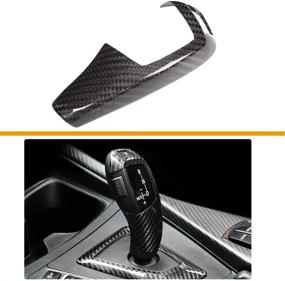 img 3 attached to 🔥 Enhance Your BMW Interior with TulinTulin Carbon Fiber Gear Shift Knob Cover Trim - Style 1