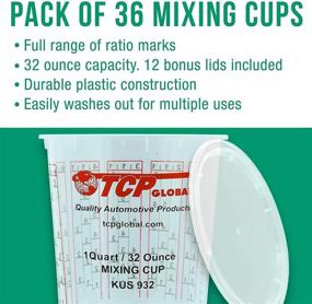 img 1 attached to 🎨 36-Pack of Custom Shop 32-Ounce Graduated Paint Mixing Cups with Multiple Mixing Ratios and 12 Epoxy Resin Lids