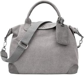 img 4 attached to Jeelow Canvas Shoulder Handbag for Women – Stylish Pepper-colored Handbags & Wallets