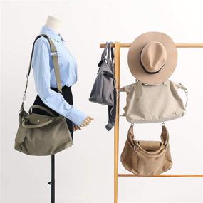 img 3 attached to Jeelow Canvas Shoulder Handbag for Women – Stylish Pepper-colored Handbags & Wallets