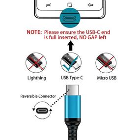 img 3 attached to ⚡ Fast Charging USB Type C Cable 6FT 2Pack for Samsung Galaxy S21 S20 Ultra S20+ Note 21 20 10 S10 S9 Plus A12 A11 A52 OnePlus 8T 9 Pro 7T Google Pixel 5 4 4a 3a XL - C Charger Cord Android charger Cables