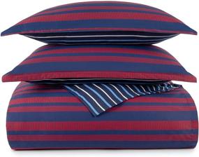 img 1 attached to ❤️ Full/Queen Tommy Hilfiger Heritage Stripe Comforter Set in Red/Blue