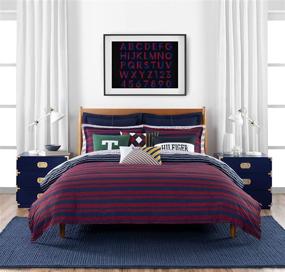 img 3 attached to ❤️ Full/Queen Tommy Hilfiger Heritage Stripe Comforter Set in Red/Blue