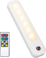 🔦 honwell closet light with remote control | battery operated led light bar for cabinets | wireless under counter lighting | 120 lumens dimmable push light | stick on lights for hallway, kitchen, shelf, pantry логотип