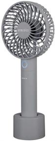 img 4 attached to 🌬️ HoMedics TotalComfort Rechargeable Handheld Fan with Charging Dock - 5 Speed Personal Cooling Device: USB, Battery Included