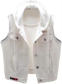 img 4 attached to Kedera Detachable Waistcoat Distressed White_1 Women's Clothing