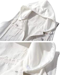 img 1 attached to Kedera Detachable Waistcoat Distressed White_1 Women's Clothing