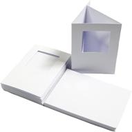 💌 the paper palace pack of 10 white a6 3-fold square aperture cards and envelopes, 15cm x 20cm x 5cm logo