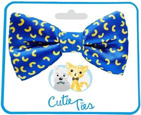 img 1 attached to Deluxe Quality Cutie Ties Mac &amp; Cheese Dog Bow Tie - 2&#34; x 4&#34; - Easy-Slip Over Collar Elastic Bands - Fits Most Sized Dogs - Custom Designs