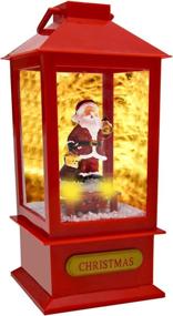img 4 attached to 🎅 ASAWASA Christmas Snow Lantern: Musical and Lighting Decorations with Battery Operated Light-Up Santa Claus – Perfect Home Decoration, Kids or Adult Gift