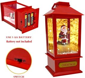 img 2 attached to 🎅 ASAWASA Christmas Snow Lantern: Musical and Lighting Decorations with Battery Operated Light-Up Santa Claus – Perfect Home Decoration, Kids or Adult Gift