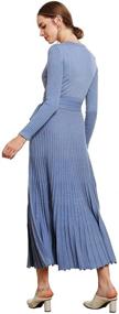 img 2 attached to FINCATI Sweater Cashmere Pleated Dresses