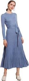 img 3 attached to FINCATI Sweater Cashmere Pleated Dresses