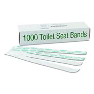bagcraft 300591 sani/shield printed toilet seat band, paper, blue/white, 16 inches wide x 1.5 inches deep (pack of 1000) logo