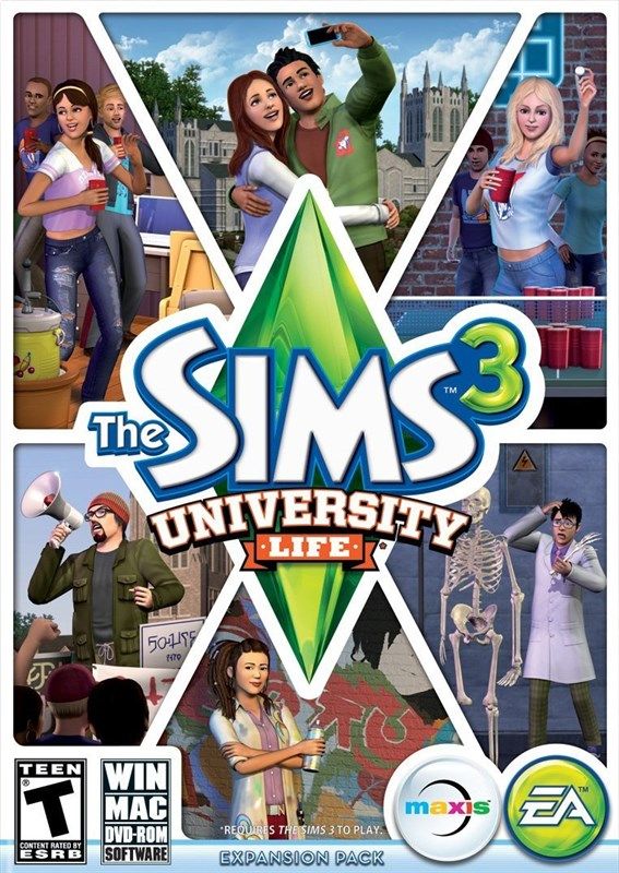 sims 3 university life windows 로고