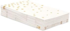 img 1 attached to 🎉 Элитные белые бумажные пакеты для вечеринок с золотыми фольгированными точками, 24 шт. - Идеальны для детских дней рождения и свадебных торжеств