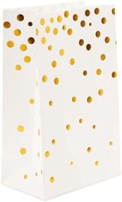 img 2 attached to 🎉 Premium White Party Favor Paper Bags with Gold Foil Dots, 24 Pack - Ideal for Kids Birthday and Wedding Celebrations
