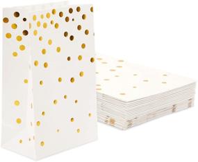 img 4 attached to 🎉 Premium White Party Favor Paper Bags with Gold Foil Dots, 24 Pack - Ideal for Kids Birthday and Wedding Celebrations