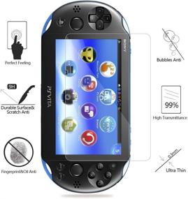img 3 attached to ⭐️ 2-Pack PS Vita 2000 Screen Protector - Akwox Premium HD Clear 9H Tempered Glass Screen Protective Film for Sony Playstation Vita PSV 2000 - Enhanced Clarity and Accurate Touch Response