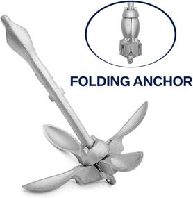 img 3 attached to 🛶 Obcursco Kayak Anchor Kit - Marine Anchoring Set with 3.5 Pound Folding Grapnel for Kayak Fishing, Canoe, Jet Ski, SUP Board, Small Boat - Includes 50 Feet of Marine Anchor Line (Black & Yellow)