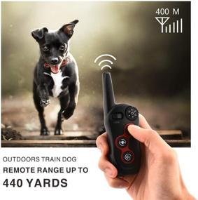 img 1 attached to 🐶 2-in-1 Dog Training and Anti-Bark Collar - Rechargeable, Waterproof, Remote Range 1000-1500ft, Beep, Vibration, Stop Barking - Small, Medium, Large Dogs