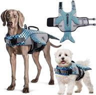 🦮 idomik dog life jacket - ripstop safety vest for dogs, reflective adjustable lifesaver with rescue handle - floatation preserver coat for swimming pool, beach, boating - small, middle, large sizes available логотип