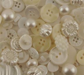 img 2 attached to 🔘 Ivory Pearl Buttons Galore Haberdashery Button