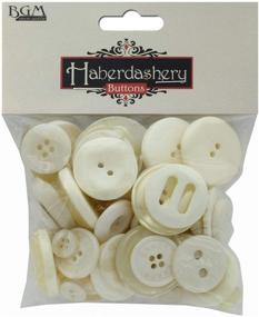 img 1 attached to 🔘 Ivory Pearl Buttons Galore Haberdashery Button