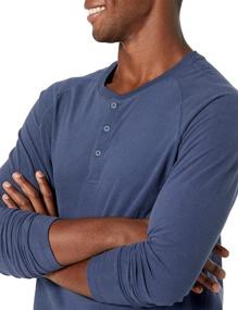 img 2 attached to Goodthreads Long Sleeve Sueded Jersey Henley Men's Clothing and Shirts