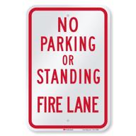 no parking standing smartsign reflective occupational health & safety products logo