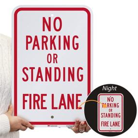 img 3 attached to No Parking Standing SmartSign Reflective Occupational Health & Safety Products