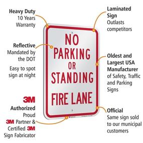 img 1 attached to No Parking Standing SmartSign Reflective Occupational Health & Safety Products