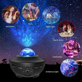 img 3 attached to 🌌 Starry Galaxy Projector with Bluetooth Music Speaker for Kids and Adults - Ideal for Home Theater, Bedroom, Ceiling, and Party Lighting