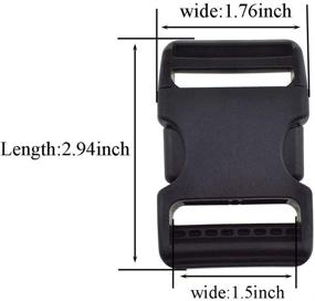 img 3 attached to SGH Pro Quick Side Release Buckles: Heavy Duty Dual-Adjustable Clips for Nylon Straps - 2 Pack