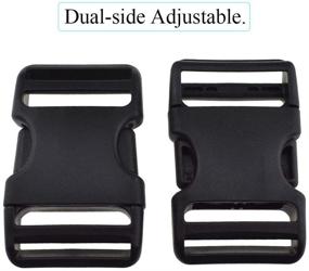 img 1 attached to SGH Pro Quick Side Release Buckles: Heavy Duty Dual-Adjustable Clips for Nylon Straps - 2 Pack