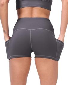 img 2 attached to 🩳 ATHVOTAR High Waisted Spandex Shorts for Women: Amplify Your Booty-Building Yoga and Workout Sessions with these Stylish Biker Shorts