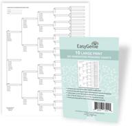 🌳 enhanced family tree research: 10 premium six generation pedigree charts with large print, archival-quality genealogy forms logo