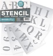 🔠 large 1.96" (5cm) tall roman capital letter stencils with numbers - set of 6 sheets (8 x 5.75 inches) logo