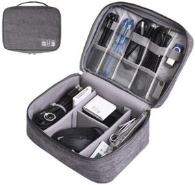 img 1 attached to Evaliana Electronic Accessories Cable Charger USB Storage Bag Case Organizer Box