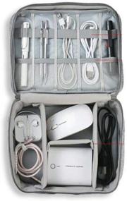 img 2 attached to Evaliana Electronic Accessories Cable Charger USB Storage Bag Case Organizer Box
