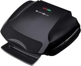 img 1 attached to 🥪 Health and Home Classic Plate Grill Maker and Panini Press, Black: A Compact Solution for Tasty 2-Serving Grilling