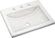 🚽 american standard 0643008.020 drop-in bathroom sink, 21" white - 3 hole with overflow – quality design & function logo