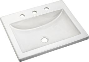 img 1 attached to 🚽 American Standard 0643008.020 Drop-In Bathroom Sink, 21" White - 3 Hole with Overflow – Quality Design & Function