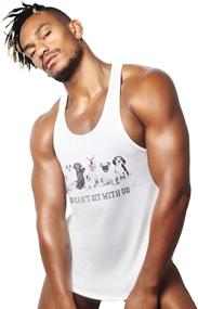 img 4 attached to 🌈 Graphic Stringer Pride Racerback Croissant: Vibrant Men's Clothing for Fashion-Forward Individuals