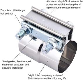 img 2 attached to 🔧 SYKRSS 2.5" Lap Joint Band Clamp: High-Quality Stainless Steel Exhaust Repair Parts