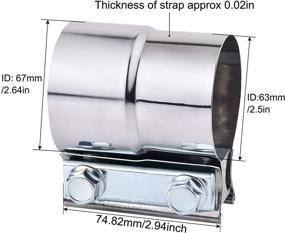 img 3 attached to 🔧 SYKRSS 2.5" Lap Joint Band Clamp: High-Quality Stainless Steel Exhaust Repair Parts