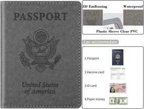 img 2 attached to Remocc Leather Passport Wallets Protector Travel Accessories