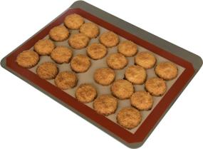 img 1 attached to 🥖 Velesco Silicone Baking Mat Set - 3 Half Sheet (Thick & Large 11 5/8 x 16 1/2) - Non-Stick Silicon Liner for Baking Pans & Rolling - Professional Grade Nonstick Mat for Macaron, Pastry, Cookie, Bun, and Bread Making