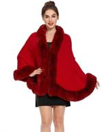 women winter faux shawl stole logo